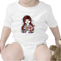 The Little Artist Painting Happy Flowers t-shirts