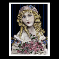 The Little Blonde Head Girl postcards
