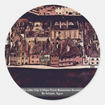 The Little City Ii (View From Bohemian Krumlov) Stickers