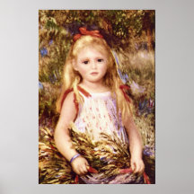 The Little Gleaner by Pierre Renoir Poster