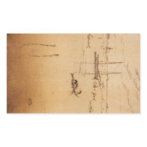 The little Lagoon by James Abbott McNeill Whistler Rectangle Sticker