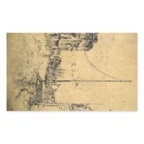 The little Mast by James Abbott McNeill Whistler Rectangular Sticker
