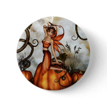 The Little Pumpkin Fairy Button by Emma Marlow by emmamarlow The Little Pumpkin Fairy Button by Emma Marlow