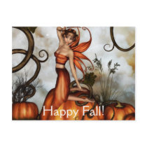 The Little Pumpkin Fairy Postcard by Emma Marlow by emmamarlow The Little Pumpkin Fairy Postcard by Emma Marlow