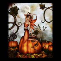 The Little Pumpkin Fairy Poster by Emma Marlow posters