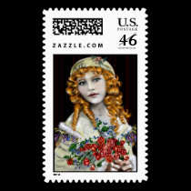The little Red Head Girl postage