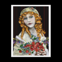 The little Red head Girl postcards