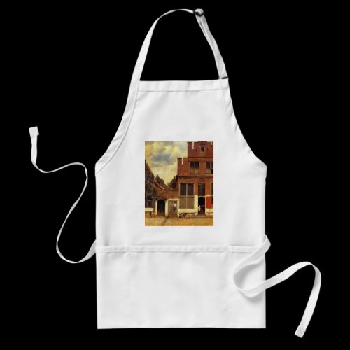 The little street by Johannes Vermeer Apron