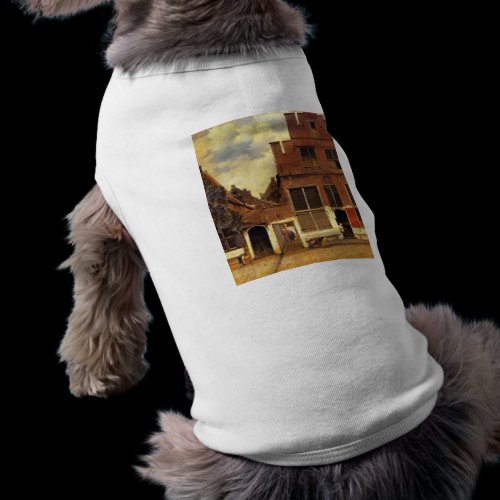The little street by Johannes Vermeer Dog Shirt