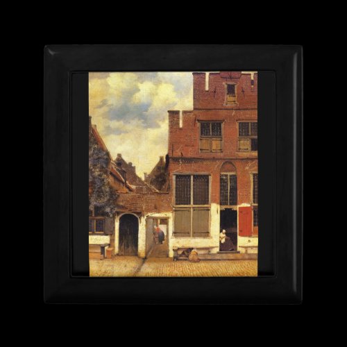 The little street by Johannes Vermeer Keepsake Boxes