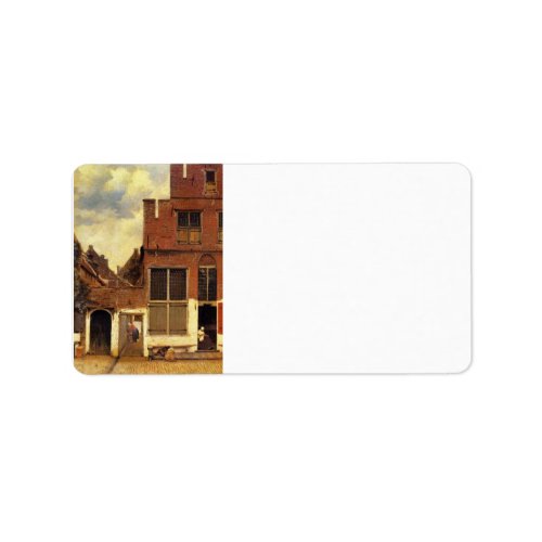 The little street by Johannes Vermeer Address Label