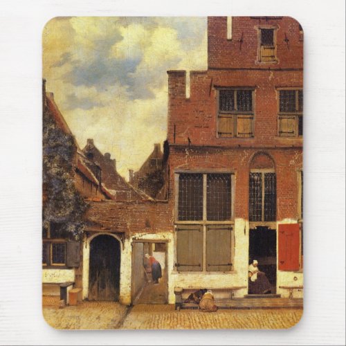 The little street by Johannes Vermeer Mousepads