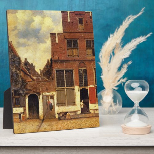 The little street by Johannes Vermeer Plaque