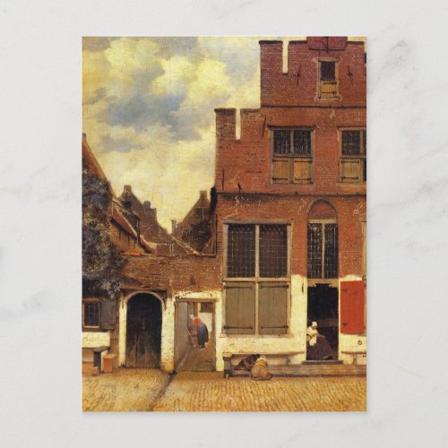 The little street by Johannes Vermeer Postcard