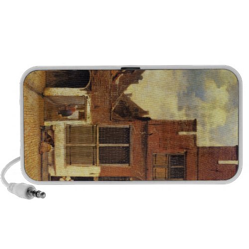 The little street by Johannes Vermeer Portable Speakers