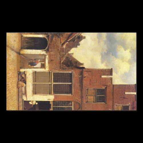 The little street by Johannes Vermeer Rectangular Sticker