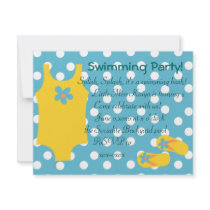 The Little Yellow Swimsiut Personalized Invite