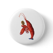 The Lobster Quadrille Pinback Buttons