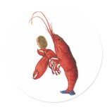 The Lobster Quadrille Round Stickers