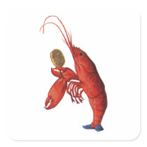 The Lobster Quadrille Square Sticker