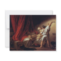 The Lock,  By Fragonard Jean-Honoré (Best Quality) Custom Invitation