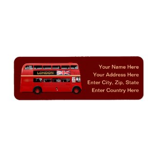 The London Red Bus Label