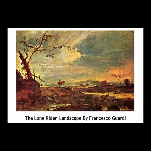 The Lone Rider-Landscape By Francesco Guardi Posters