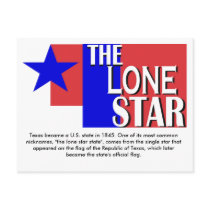 The Lone Star Postcard by PharrisArt_Greetings The Lone Star Postcard