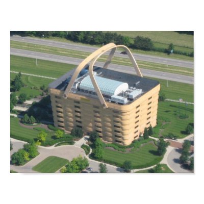 This is an aerial poster of the Longaberger Basket Company's headquarters in This is an aerial poster of the Longaberger Basket Company's headquarters in