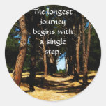 The longest journey begins with a single step stickers
