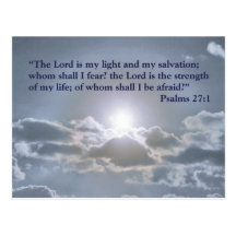 The Lord is my light postcard