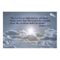 The Lord is my light - Psalms 27:1 posters