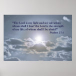 The Lord is my light - Psalms 27:1 posters