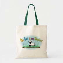 The Lord is my Shepherd Christian cloth tote bag