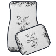 The Lord is my Strength Bible Verse Floor Mat