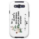 The Lord Is Rich In Kindness Custom Case Galaxy SIII Cover