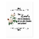 The Lord Is Rich In Kindness Custom Postcard