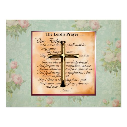 The Lord Prayer Post Card | Zazzle