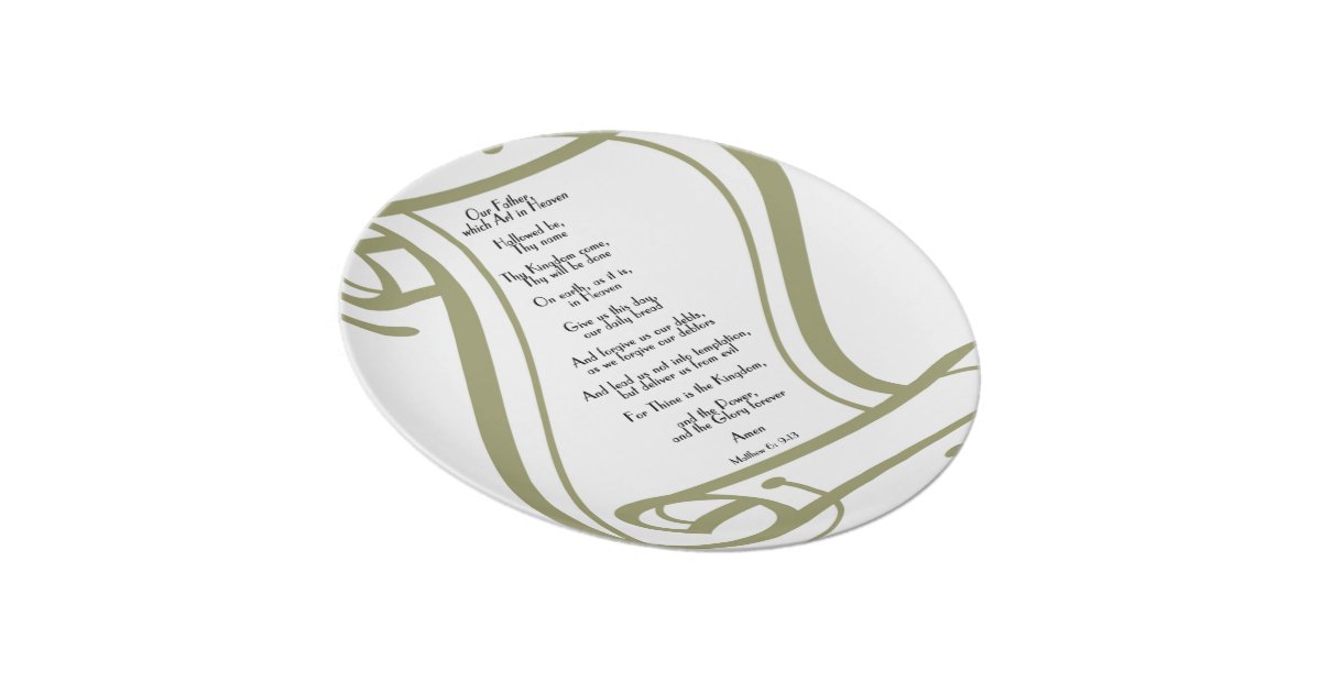 The Lords Prayer Dinner Plate Zazzle