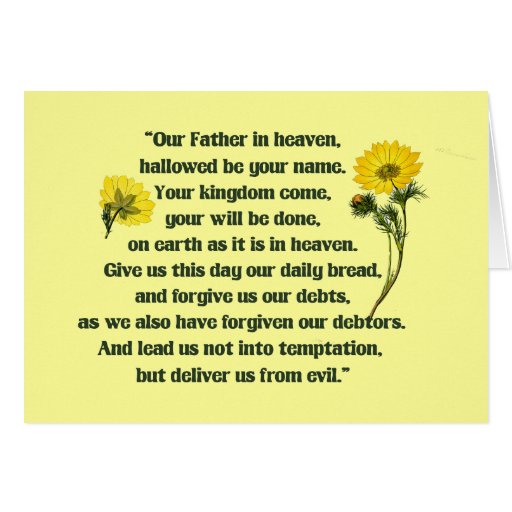 The Lords Prayer Greeting Cards