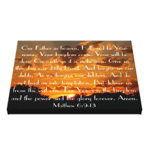 The Lord's Prayer on a beautiful sunset Stretched Canvas Prints