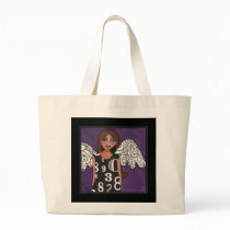 THE LOTTERY ANGEL - lucky numbers classic tote bag by folkartblonde THE LOTTERY ANGEL - lucky numbers classic tote bag