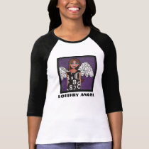 THE LOTTERY ANGEL - lucky numbers t-shirt by folkartblonde THE LOTTERY ANGEL - lucky numbers t-shirt