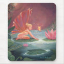The Lotus Pond Fairy Mouse Mat mousepads by SusanRodio The Lotus Pond Fairy Mouse Mat mousepads