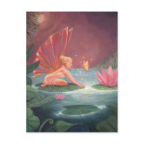 The Lotus Pond Fairy Postcard by SusanRodio The Lotus Pond Fairy Postcard