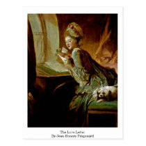 The Love Letter By Jean-Honore Fragonard postcards