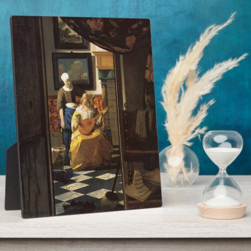 The love letter by Johannes Vermeer Display Plaque