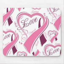 The Love Ribbon Mouse Pad mousepads by CureApparel The Love Ribbon Mouse Pad mousepads