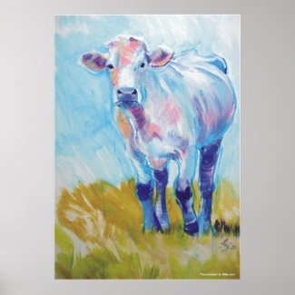 The Luminary Acrylic Cow Painting print