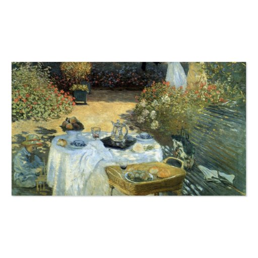 The Luncheon by Claude Monet Business Card (back side)